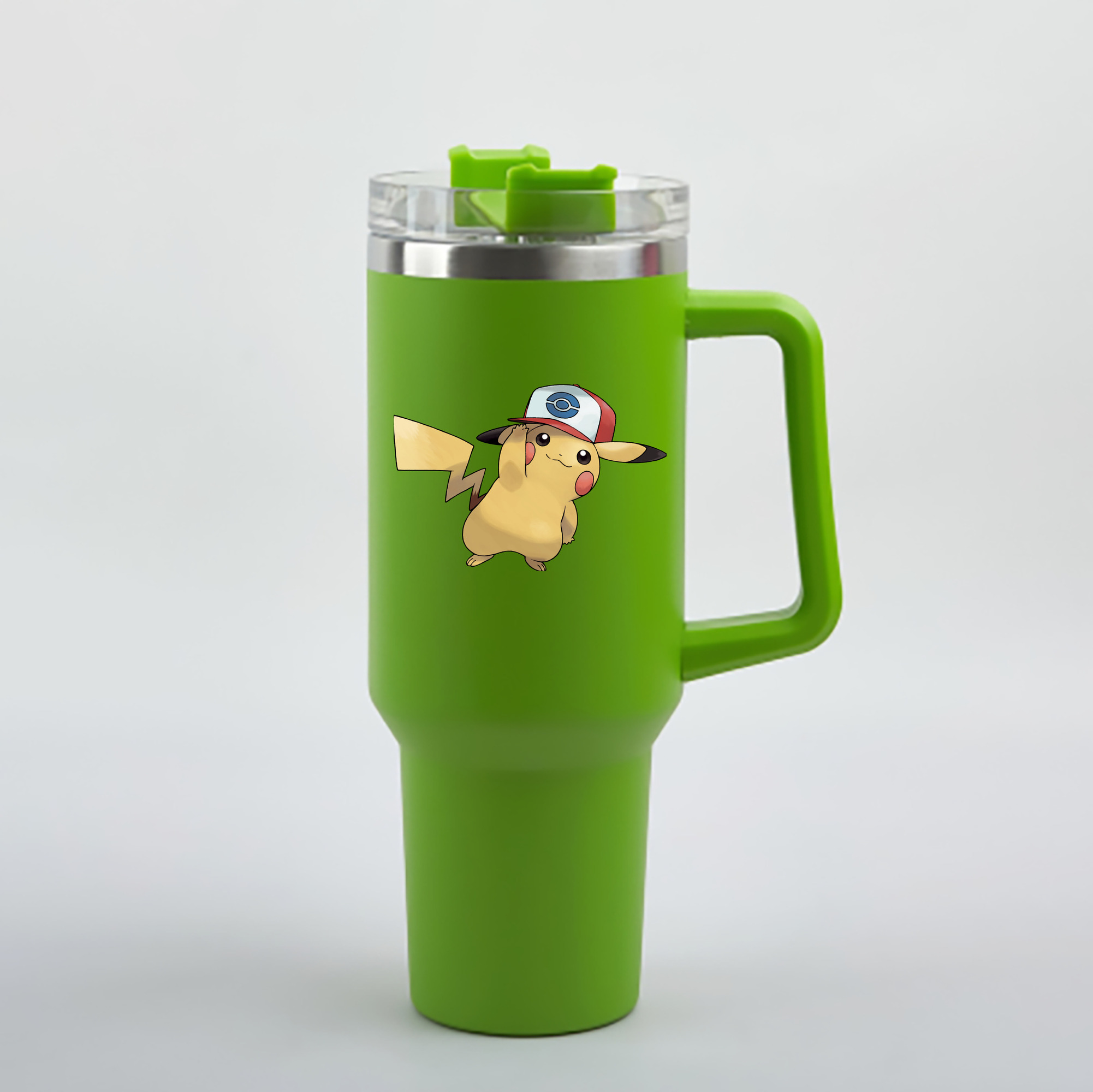 （画像用） ポケットモンスター Pokémon 1200mL車用タンブラー - クリスタルステッカー（プラスチックストロー付き）